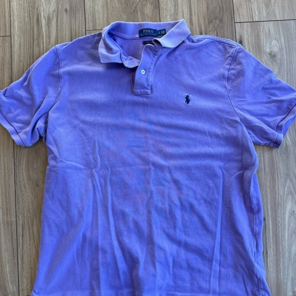 Polo Ralph Lauren Mens Size L Classic Fit Purple Short Sleeve Polo Pony Shirt